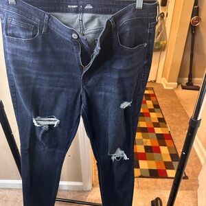 Old Navy Rockstar Super Skinny Jeans in Dark Blue